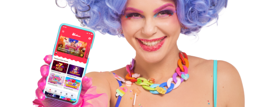 Slotbon mobil uygulaması ve maskot Lollipop Lola